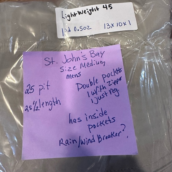 Vintage St John’s Bay Light weight jacket tan size medium - Picture 15 of 15